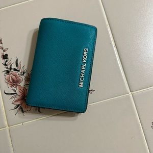 Blue Michael Kors wallet